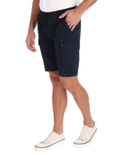 Bermuda Cargo de Gabardina - Azul Marino