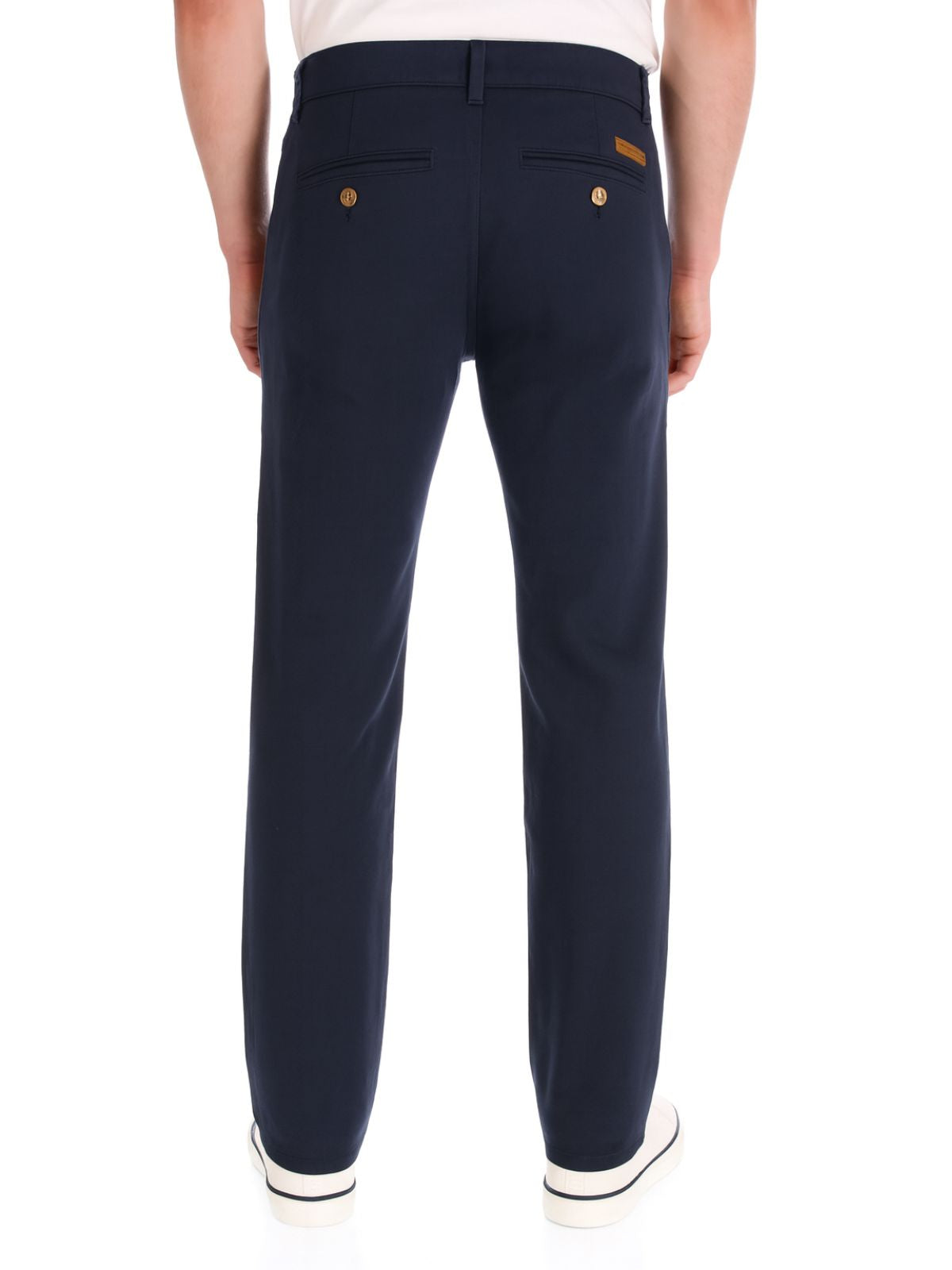 Pantalón Chino de Gabardina Recto - Azul Marino