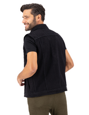 Chaleco de Mezclilla Slim - Negro