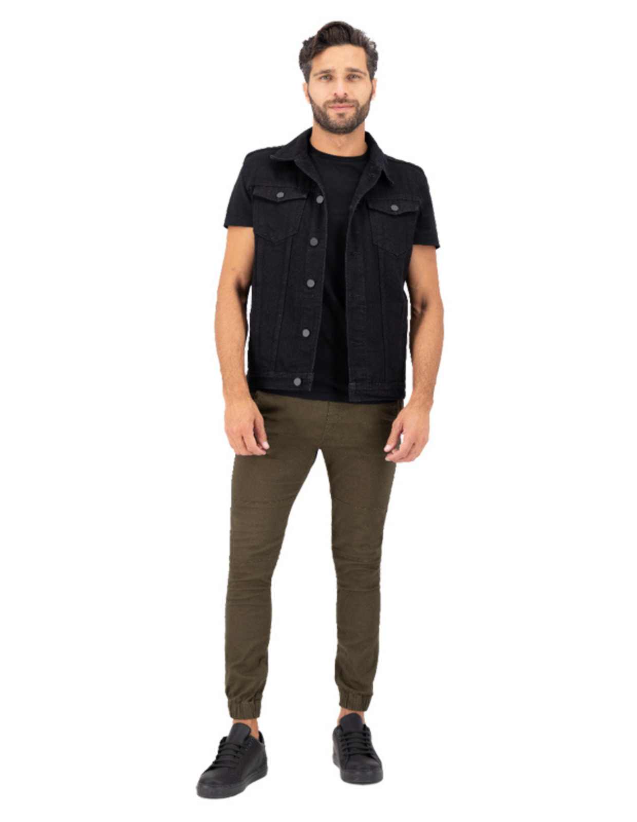 Chaleco de Mezclilla Slim - Negro