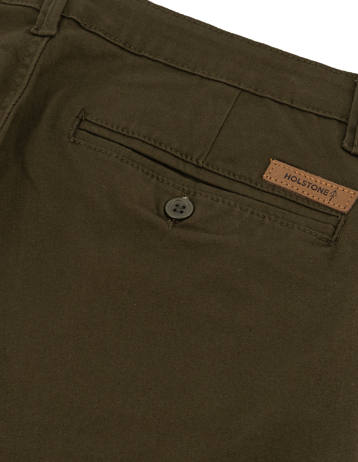 Bermuda Estilo Chino de Gabardina - Verde Olivo