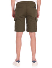 Bermuda Cargo de Gabardina Premium - Verde Olivo