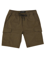 Bermuda Cargo de Gabardina Premium - Verde Olivo