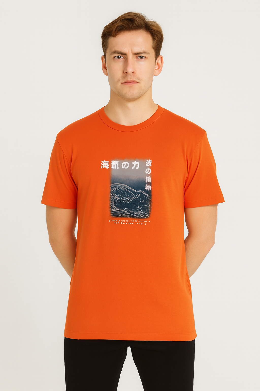 Playera Estampada Holstone Regular Fit - Naranja