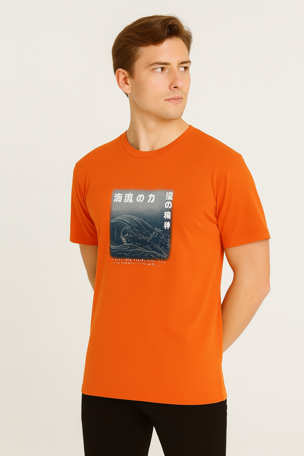 Playera Estampada Holstone Regular Fit - Naranja