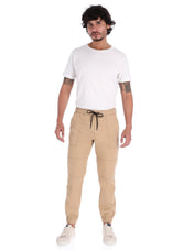 Jogger Fashion de Gabardina Regular Fit - Caqui