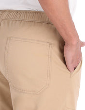 Jogger Fashion de Gabardina Regular Fit - Caqui