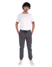 Jogger Fashion de Gabardina Regular Fit - Gris Oxford