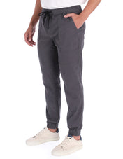 Jogger Fashion de Gabardina Regular Fit - Gris Oxford