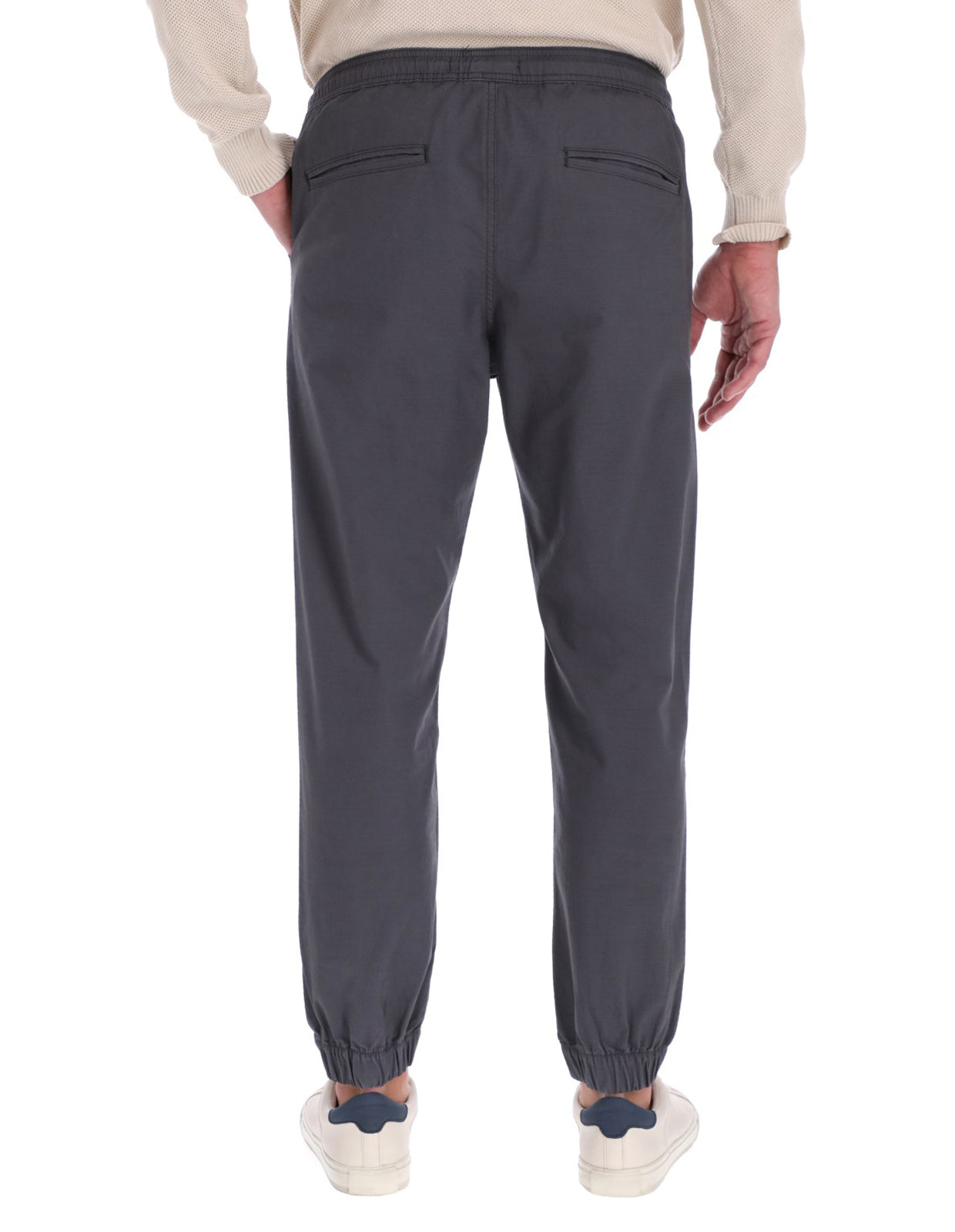 Jogger Táctico de Gabardina Relaxed Fit - Gris Oxford