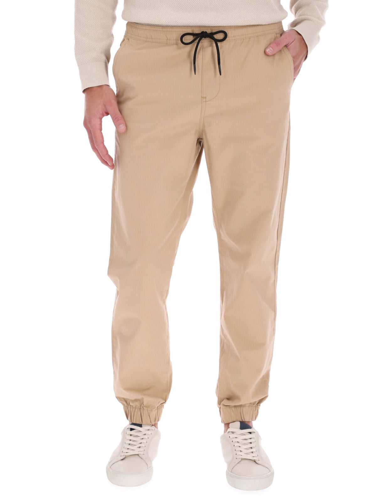 Jogger Táctico de Gabardina Relaxed Fit - Caqui