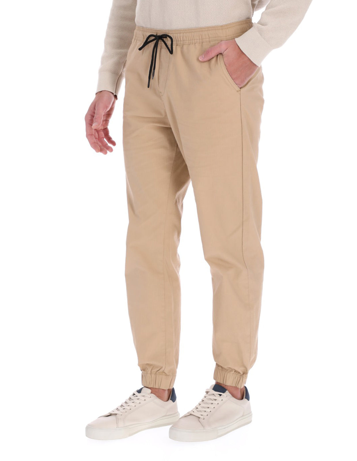 Jogger Táctico de Gabardina Relaxed Fit - Caqui