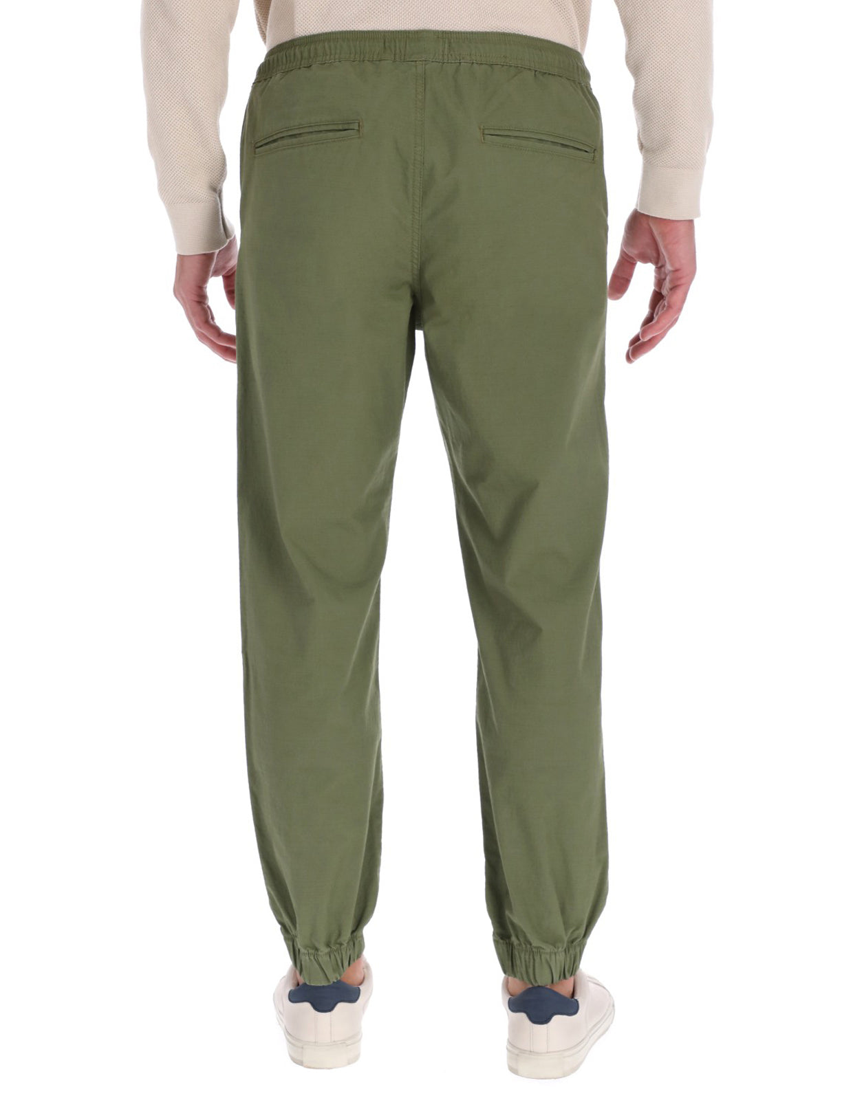 Jogger Táctico de Gabardina Relaxed Fit - Verde Musgo