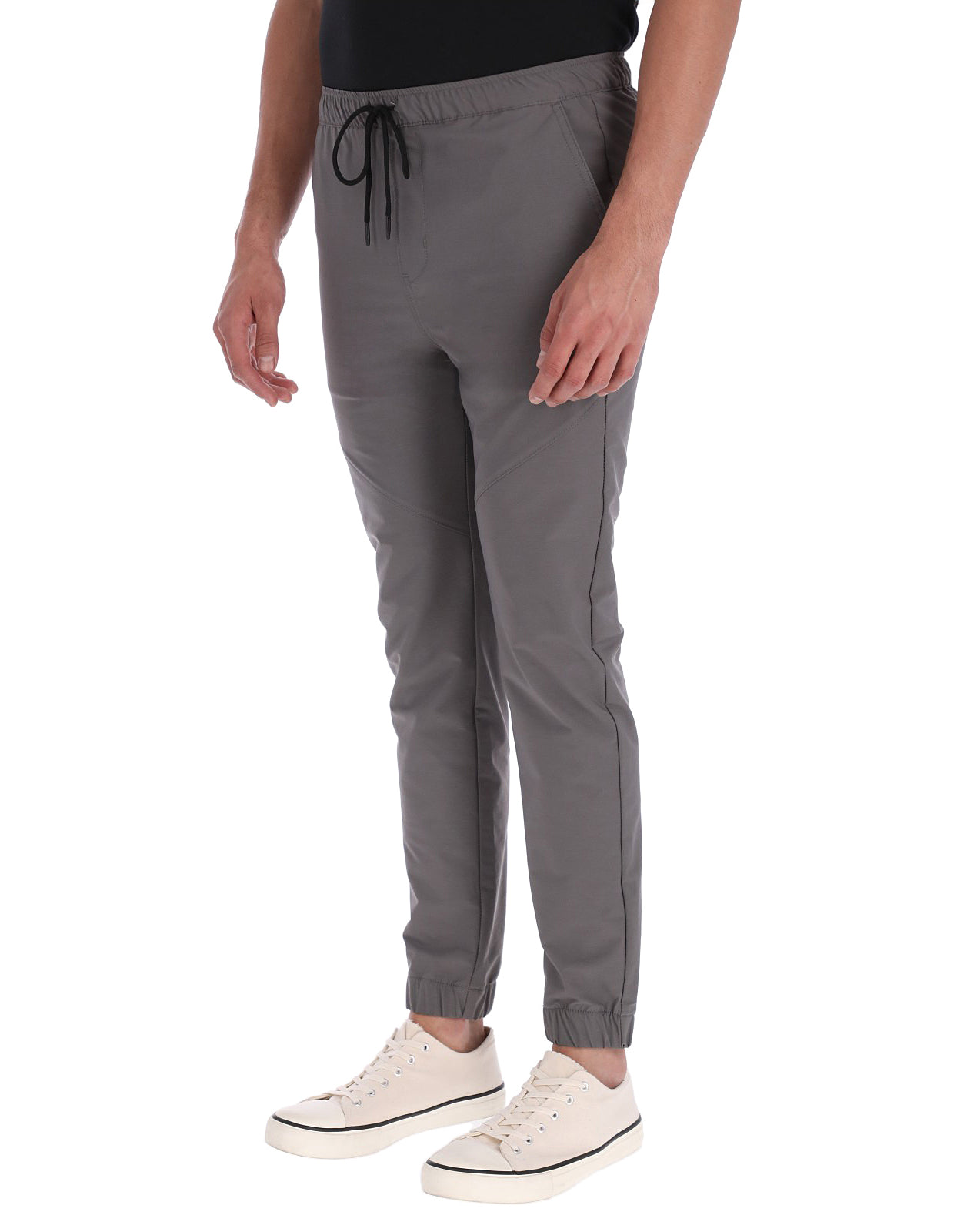 Joggers Deportivo Elástico Slim Fit - Gris Oxford
