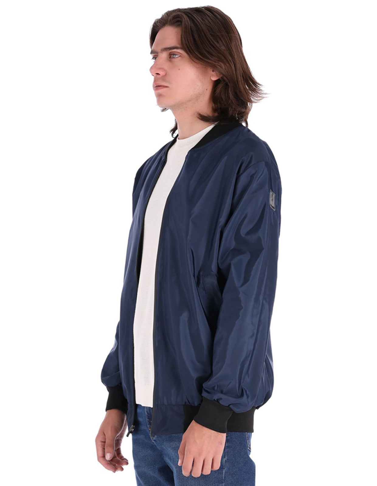 Chamarra Bomber Jacket Impermeable - Azul Marino