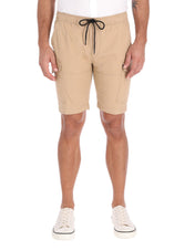 Bermuda Cargo de Gabardina Premium - Caqui
