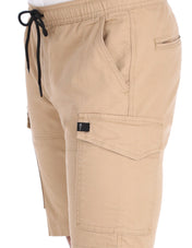 Bermuda Cargo de Gabardina Premium - Caqui