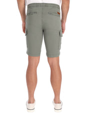 Bermuda Cargo de Gabardina Premium - Gris Perla