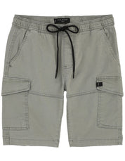 Bermuda Cargo de Gabardina Premium - Gris Perla