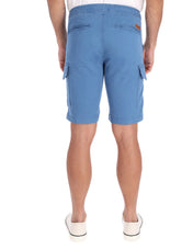 Bermuda Cargo de Gabardina - Azul Petróleo