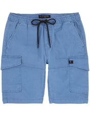 Bermuda Cargo de Gabardina - Azul Petróleo