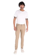 Pantalón de Gabardina New Cut Slim - Caqui