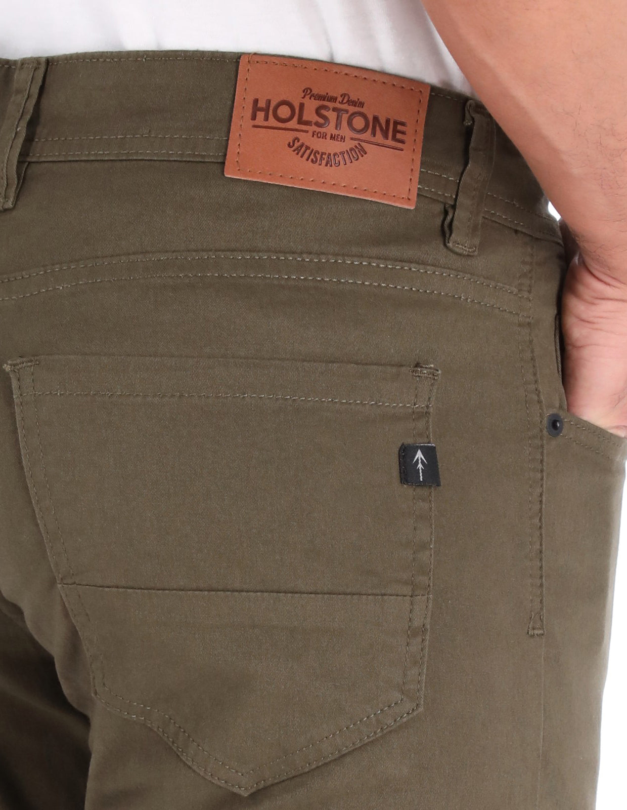 Pantalón de Gabardina New Cut Slim - Verde Olivo