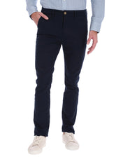 Pantalón Chino de Gabardina Recto - Azul Marino