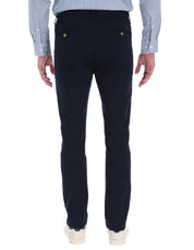 Pantalón Chino de Gabardina Recto - Azul Marino