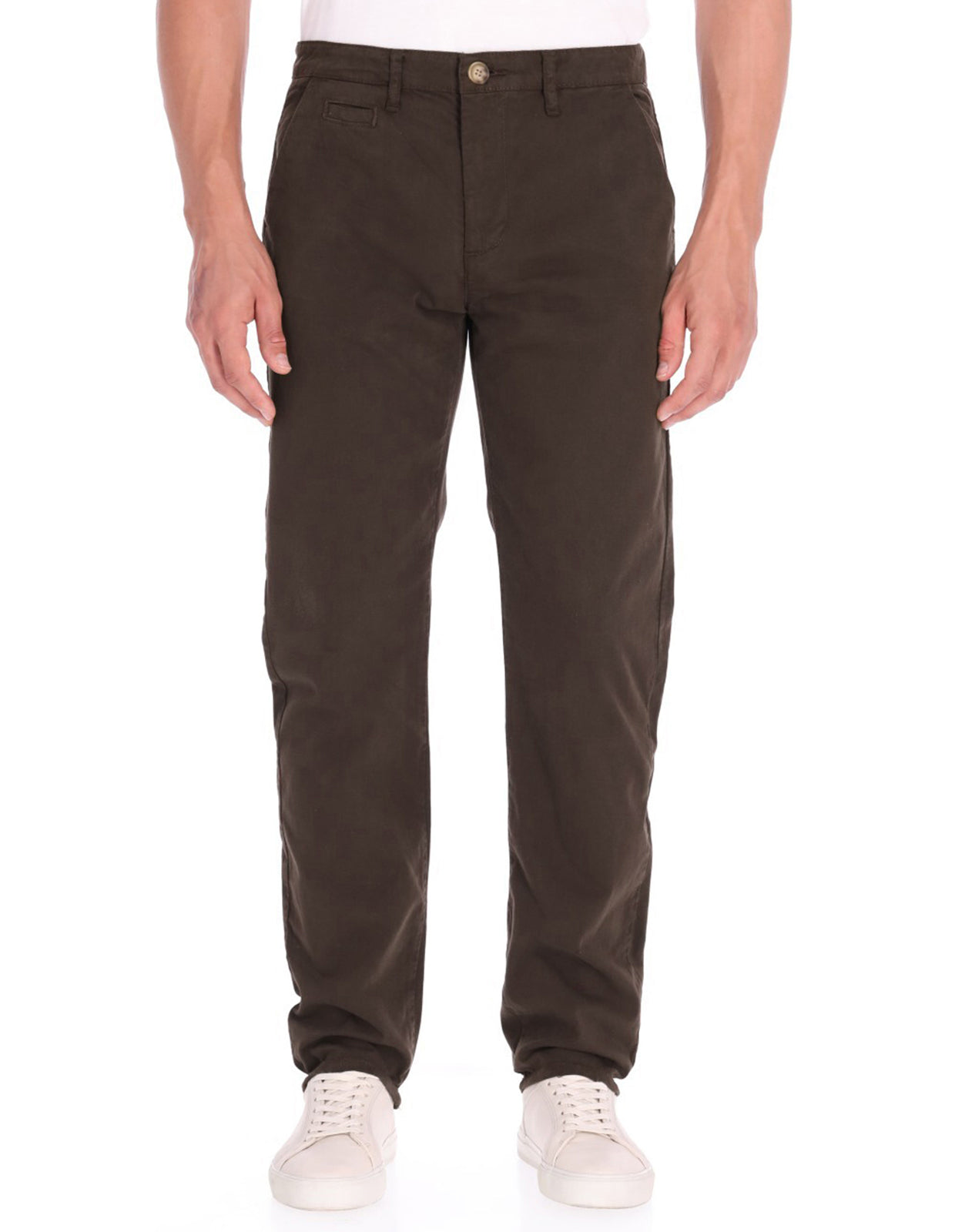 Pantalón Chino de Gabardina - Dark Coffee