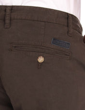 Pantalón Chino de Gabardina Slim - Dark Coffee