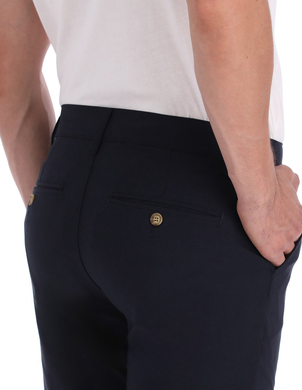 Pantalón Para Golf Elástico Corte Slim - Azul Marino