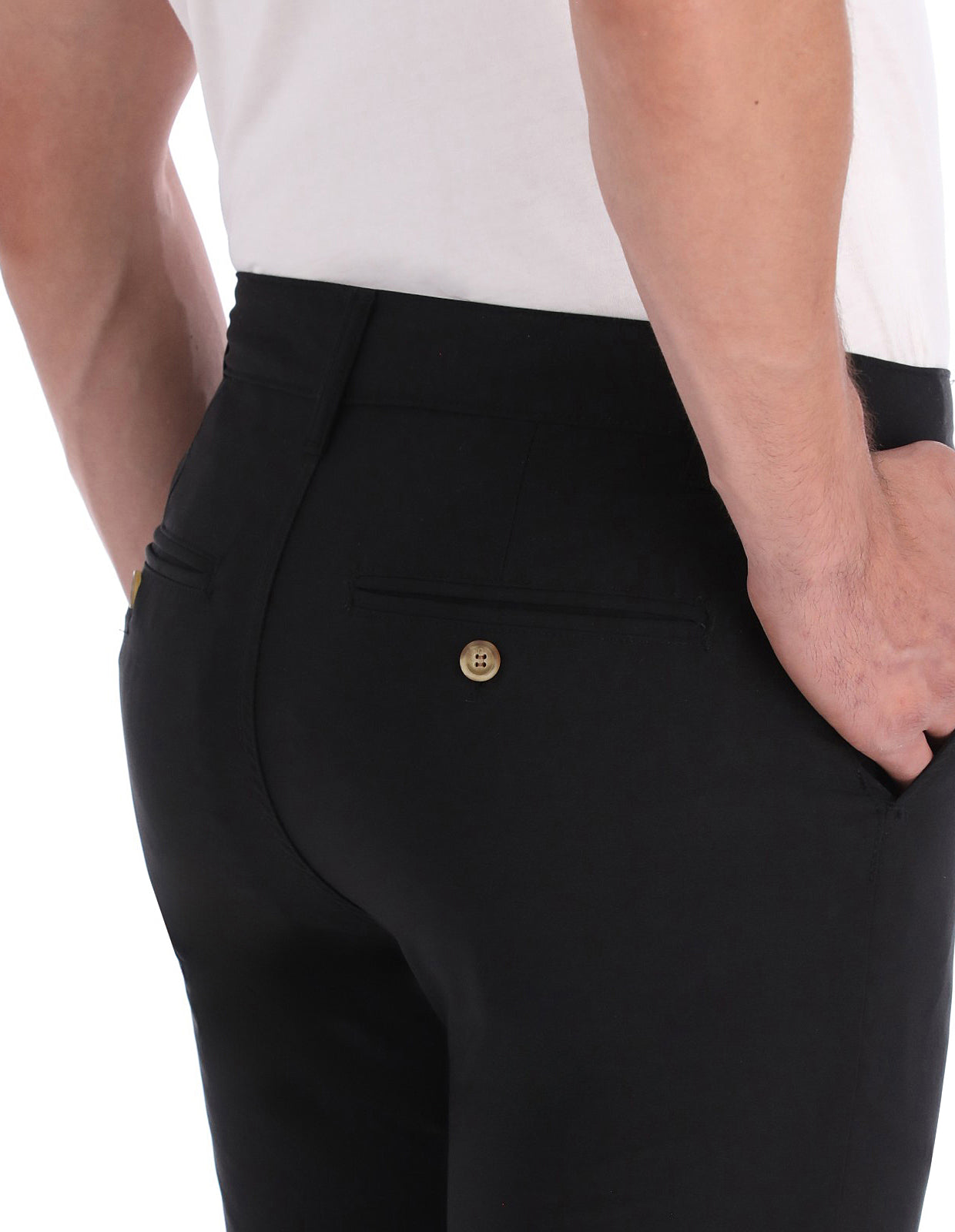 Pantalón Para Golf Elástico Corte Slim - Negro