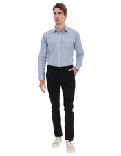 Pantalón Chino de Gabardina Recto - Negro