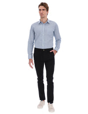 Pantalón Chino de Gabardina Recto - Negro