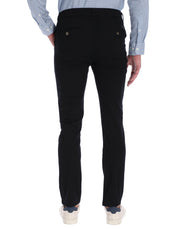 Pantalón Chino de Gabardina Recto - Negro
