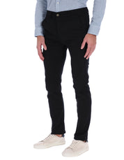 Pantalón Chino de Gabardina Recto - Negro