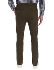 Pantalón Chino de Gabardina Slim - Verde Olivo