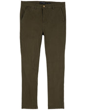 Pantalón Chino de Gabardina Slim - Verde Olivo