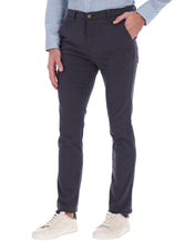 Pantalón Chino de Gabardina Recto - Gris Oxford