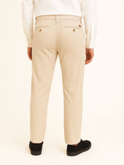 Pantalón Chino de Gabardina Recto - Arena