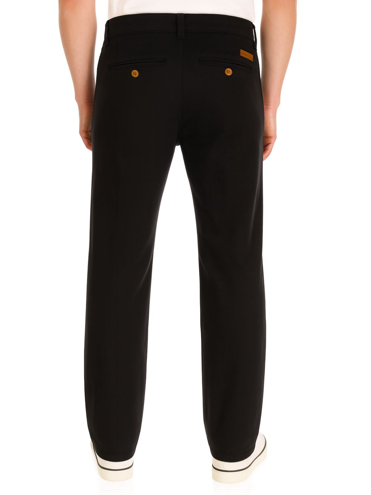 Pantalón Chino de Gabardina Recto - Negro
