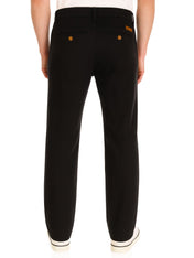 Pantalón Chino de Gabardina Recto - Negro