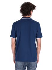 2 Pack Playeras Tipo Polo Holstone - (Blanco - Azul Náutica)