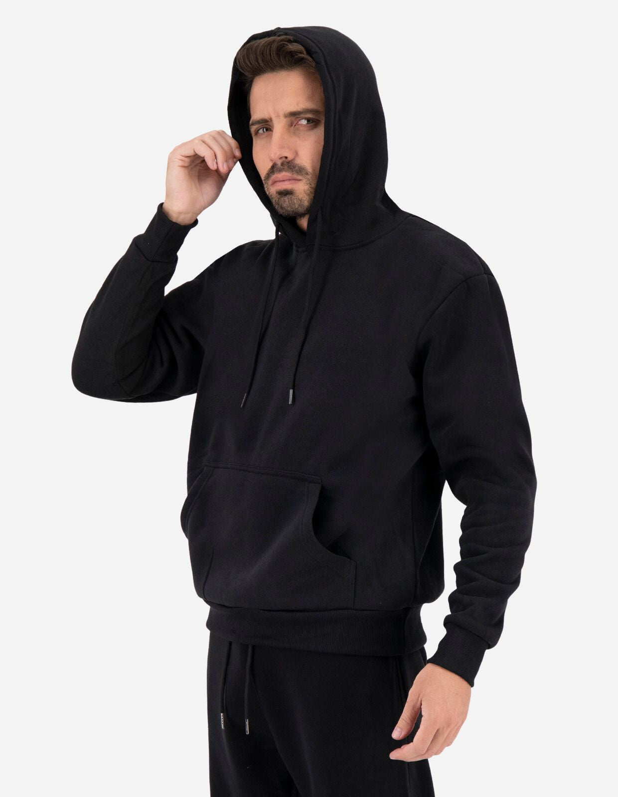 Sudadera con Gorro Regular Fit - Negro