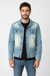Chamarra de Mezclilla Premium - Light Blue Washed