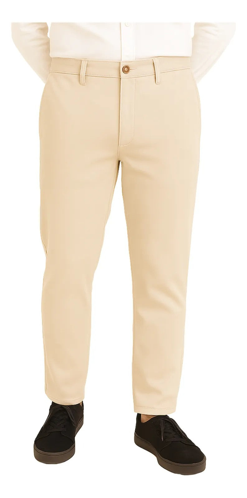 2 Pack Pantalones Estilo Chino Recto Para Hombre Holstone - (Arena / Negro)