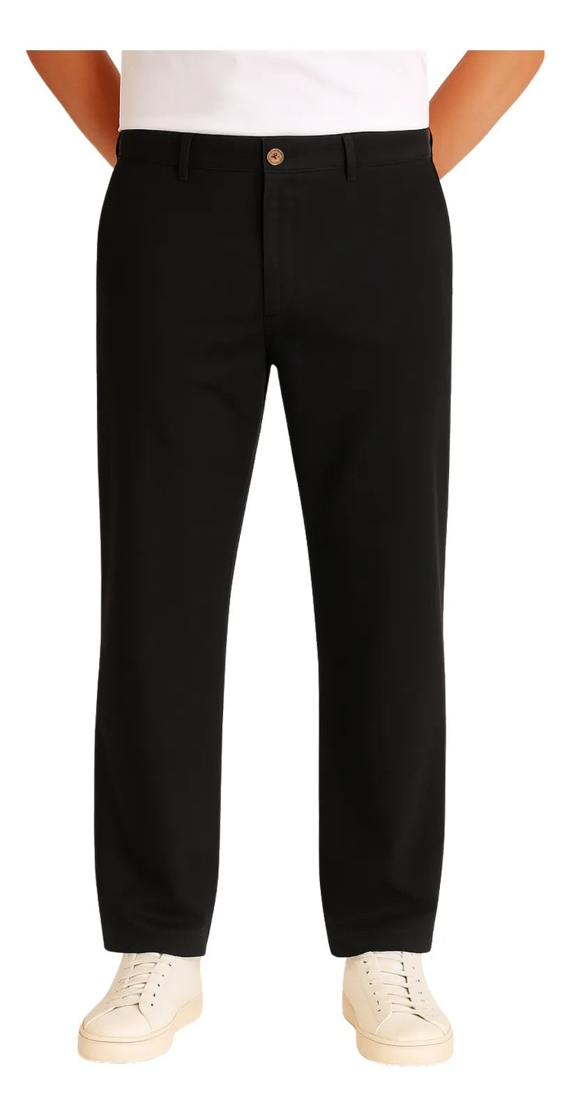 2 Pack Pantalones Estilo Chino Recto Para Hombre Holstone - (Arena / Negro)