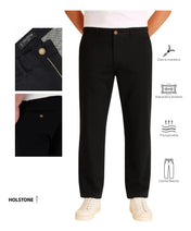 2 Pack Pantalones Estilo Chino Recto Para Hombre Holstone - (Arena / Negro)