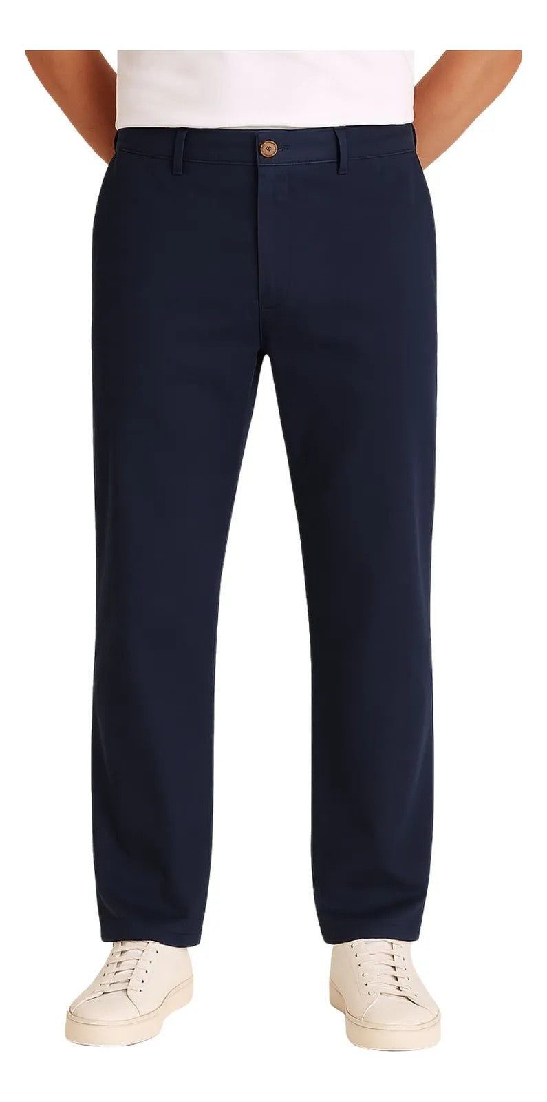 2 Pack Pantalones Estilo Chino Recto Para Hombre Holstone - (Negro / Azul Marino)